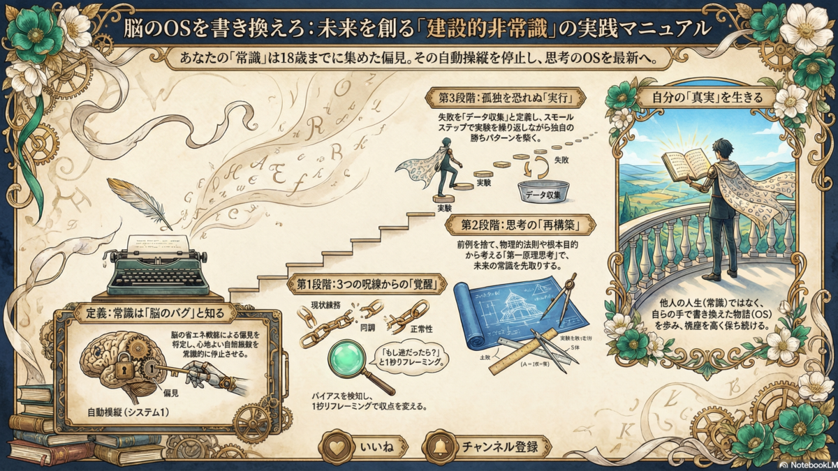 【後悔確定】５年後に消える人の共通点。AI時代の「建設的非常識」