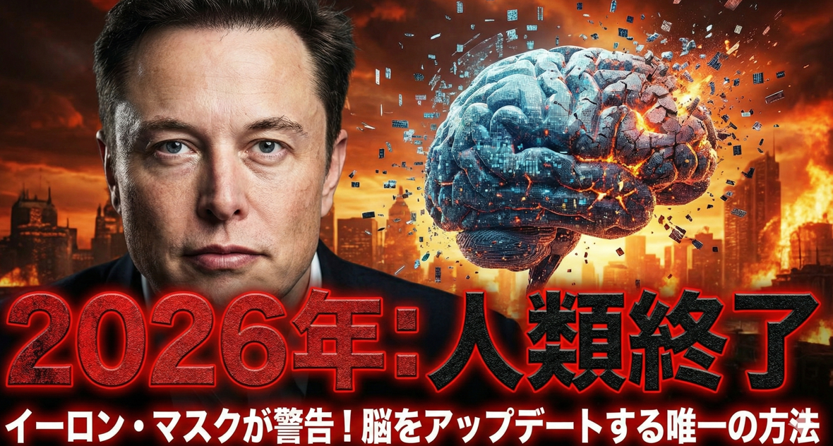 「イーロン・マスクが警告！今まで頑張って習得したスキルや仕事上の知識や技術や技能、それ2026年には『1円の価値』もなくなります。 2026年2月25日 19:00 更新」