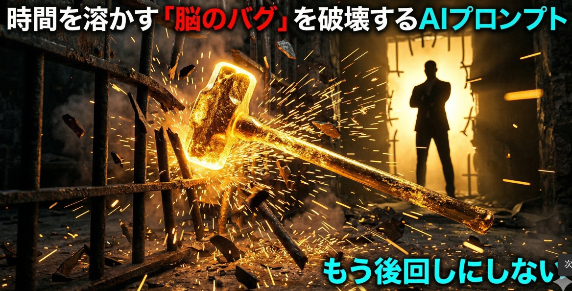 【時間を溶かす】犯人は脳のバグでした！AIプロンプトで脳のバクを排除する2026年３月１５日 19:00 更新