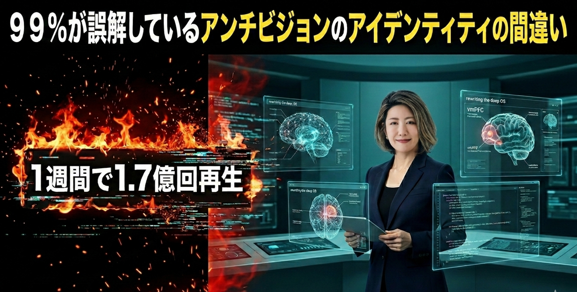 【警告】1.7億回再生されたあの自己啓発動画の「嘘」。行動の95%を支配する『無意識』のハック術2026年３月０5日 19:00 公開予定