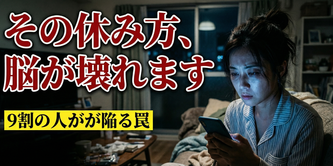  「ダラダラして休日が終わり疲労感が抜けない」脳疲労を加速させる“NGな休み方”と、1日5分で劇的に回復する科学的な方法とは？